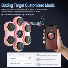 2025 Adult Music Boxing Machine, Wall-Mounted Smart Bluetooth Boxing Machine With Boxing Gloves, Home Music Boxing Target Exercise Boxing Equipment (Upgraded Version) - Black - View 7