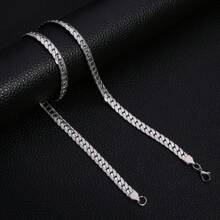 1pc Punk/Hip-Hop Style Unisex Flattened Flower Chain Necklace