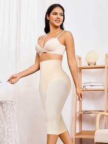 Women Seamless Shapewear Control Panties High Waist Trainer Tummy Butt Lifter Body Shaper Short Thighs Slimmer - 米色 - 查看 6