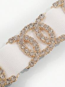 1 Stück Damen Strass Elastischer Taillengürtel, modisches Tailleneband mit Kristall Verzierung, vielseitig kombinierbar mit Kleidern Sommer, Schule