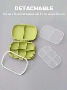 1 pièce Boîte à médicaments portable imperméable et étanche à l'humidité avec 8 compartiments, mini trousse de premiers soins de voyage, boîte de rangement pour pilules multifonctionnelle et résistante aux intempéries, convient pour le camping, la randonnée, la pêche et l'escalade en plein air