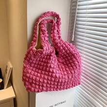 Summer Pleated Cloud Bag Female Candy Color Large Capacity Shoulder Bag Handbags Shopping Girls Pouch Tote Bolsas