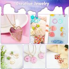 UV Resin Jewelry Making Kit, 300g Crystal Clear Resin With Light And Molds, DIY Jewelry Making Kit, Resina Starter Kit For Keychain And Earring - Màu tím - Xem 4