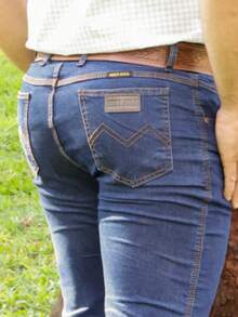 BEST BULL All Loose Traditional Men's Jeans Comfortable With Elastane Country Cowboy Rodeo Pocket Button Zipper - Màu xanh lam - Xem 3