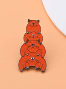 Cartoon Animal Enamel Brooch Pin Inlaid Crystal Lapel Backpack Badge Accessories Jewelry Gift Men Women Pet Lovers