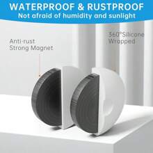 MtMinn Shower Curtain Weights - Silicone Fully Wrapped Rustproof Shower Curtain Magnets, No Sew, Waterproof, Anticollision - Heavy Outdoor Weighted Clips For Drapery, Tablecloth, Flag (4 Pairs)