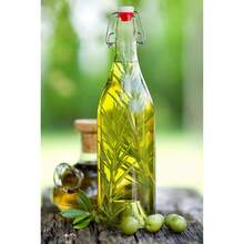 Flip Top Glass Bottle [1 Liter / 33 Fl. Oz.] [Pack Of 4] – Swing Brewing Bottle With Stopper For Beverages, Oil, Vinegar, Kombucha, Water, Soda, Kefir – Airtight Lid & Leak Proof Cap – Clear-Bxl - 4 - 查看 5