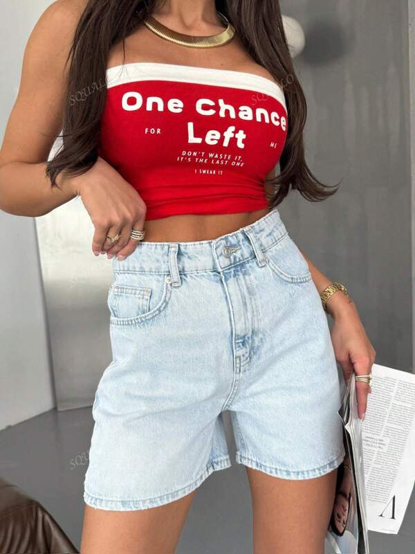 SQUALO Dames zomer shorts jeans hoge taille street style denim shorts