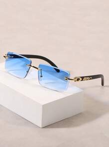 1 paire de lunettes vintage à monture carrée décorée de motifs léopard, mode