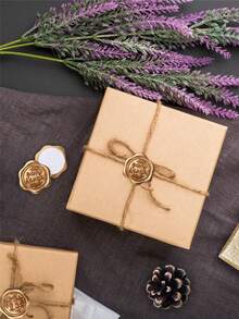 20/30/50/100 Pcs Wax Seal Stickers, You're Invited Wedding Invitation Envelope Seal Stickers, Self Adhesive Envelope Seals, Perfect For Wedding, Invitation, Envelopes, Gift Wrapping, Christmas - Bronze - View 6