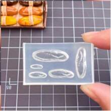 1 Set 16pcs Mini Food Silicone Mold Kit, Suitable For DIY Resin & Clay Craft - Mini Pendant/Decoration Maker, Designs Include Croissant, Macaron And Cream Puff - White - View 17