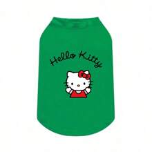 Sanrio 1 Peça Colete de Estimação Estampado com Hello Kitty, Nova Regata de Pescoço Redondo para Gatos e Cães