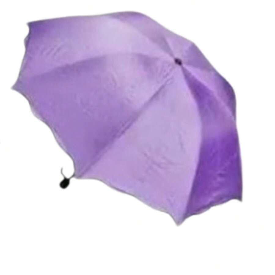 Paraguas De Bolsillo Elegante Y Resistente de 28cm Sombrilla - Lila Púrpura - Ver 1