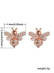 1 Paar wunderschöne Kubikzirkonia Bienen Ohrstecker für Frauen, geeignet für Hochzeit, Verlobung, Jahrestag, Party, Schmuck, Valentinstag Geschenk
