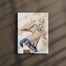 1 Pc Canvas Painting,Anime Girl, Long Blonde Hair, Pigtails, School Uniform, Blue Skirt, Wall Art, Different Sizes ,Wood Framed Painting (1) Thickness 2.5 Cm/ 1 Inch-Home Decoration For All Occasions,Ideal New Year, Valentine's Day,Thanksgiving,Easter,Christmas Gift,Room Decoration Aesthetic,Wall Decoration Art,Perfect Gift,Autumn And Winter Wall Decoration,Living Room Decoration, Bedroom Decoration, Kitchen Decoration, Entry Decoration, Bathroom Decoration, Direct Wall Painting, High Quality Wall Painting Poster,Modern Home Decoration Stretched And Framed Ready To Hang - Black - View 5