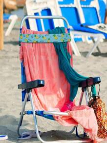 5 correas elásticas para sillas de playa, con estampados tropicales vibrantes - accesorios para piscina, vacaciones, verano - diseño ligero y portátil