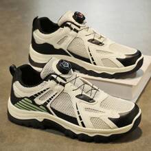 Men's New Fashion Breathable Mesh Sports Shoes, Thick Bottom, Non-Slip, Deodorizing, Round Toe Design, Casual Versatile Sneakers For Students, Campus, Outdoor, Work, Travel, Running