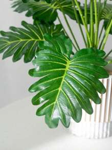 82cm 18 Branches Tall Fake Banana Leaves With Stems Imitation Bird Of Paradise Palm Fake Leaves Tropical Plant Green Leaves Flowers Jungle Beach Party Home Garden Decoration Wedding Decoration Without Flower Pot