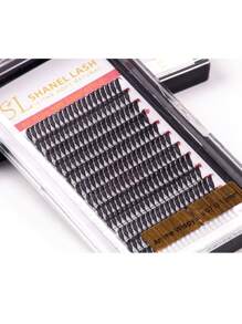 240 Stück Anime Spike Spitze Wimpern Fertig-Fächer Spitze Wimpern 0,07 D 8-15mm dunkel weich Manga Anime Wispy Spitze Laser Wimpernverlängerung Federform Flaum Flocke Wimpernhaare Brasilien Russland Volumen Wimpern