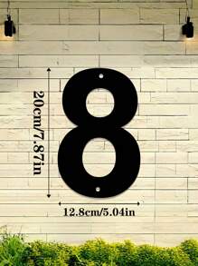 1pc 0-9 Free Combination Digital House Number, Metal Address House Number, Durable Home Address Number Plate, Wall Mounted Email Number, Home Decoration, Entrance Decoration, Garden Decoration, For Outdoor, Garage, Door, Email Decoration, Metal Wall Art, Halloween Thanksgiving Christmas, Decoration Gifts