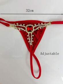 Novo Acessório de Corrente Corporal Sexy Ajustável com Gema Quadrada Oca Cintilante de Luxo Para Mulheres