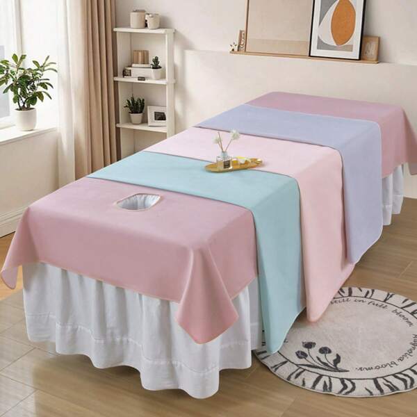 TOEDO Thick Beauty Salon Bed Sheets SPA Massage Anti-Shrink Soft Touching Skin-Friendly Bedding Table Cover With Hole 200cmx80cm