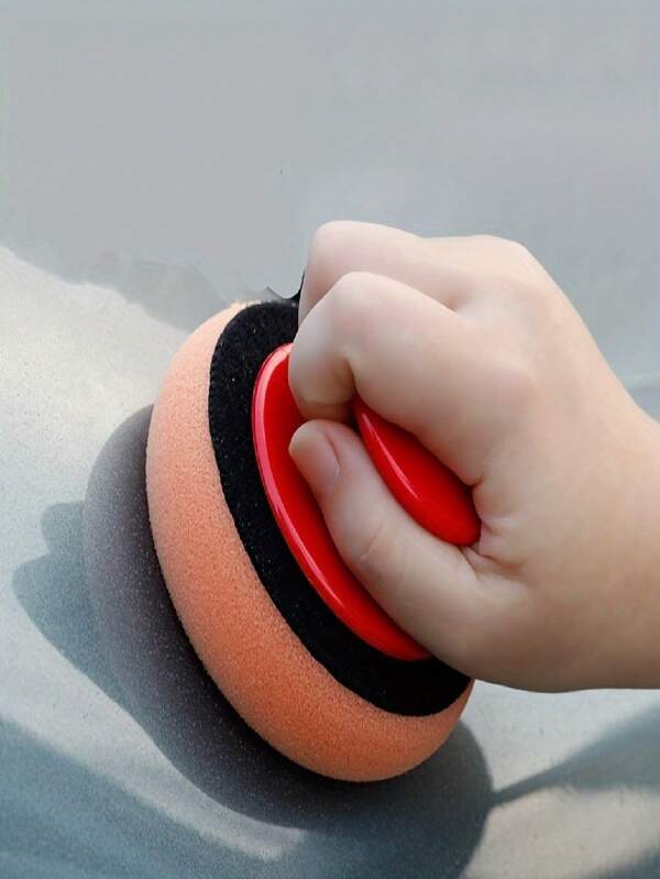 1 Set Of Manual Circular Car Waxing And Polishing Sponge Tools - Car Waxing Artifact