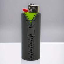 1 件 INS 风格创意黑色塑料拉链形打火机盒，适用于 Bic 打火机的打火机配件，打火机保护器，送给男朋友的小礼物 - 彩色 - 查看 8