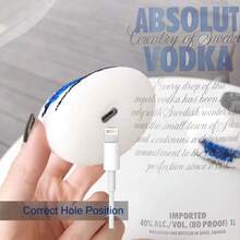 Slogan VODKA EarPhone Box For AirPods 4 3 2 1 Pro Pro2 Earphone Case 3D Vodka Silicone Cartoon Headphone Box With Pendant Cover - VODKA - View 4