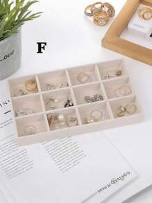 9/1pc Transparent Jewelry Organizer Tray, Large Capacity Jewelry Tray, PU Leather Multi-Function Jewelry Tray With Watch Holder, Storage For Earrings, Rings, Necklaces, Bracelets, Pendants, Makeup & Lipstick, Jewelry Display Box, Birthday & Anniversary Gift