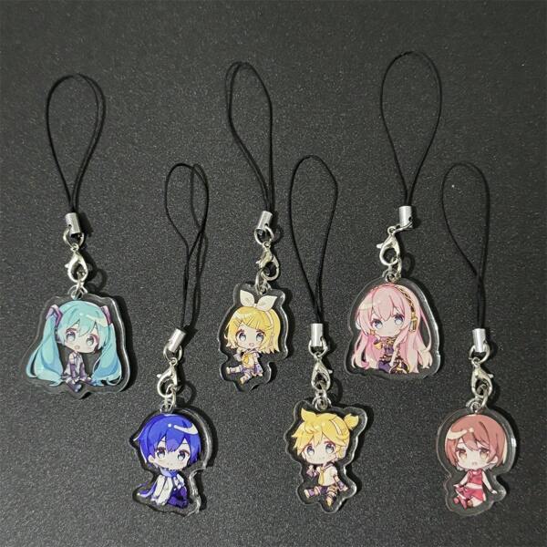 bandai 2D Anime Character Model Anime Party Gifts Original Acrylic Key Chain Miku MEIKO KAITO Cute Y2K Cartoon Pendant, Suitable For Shoulder Bags And Backpacks And Keys, The Perfect Gift For Fans, Cosplay Party Decoration Pendants Car Pendants Creative Anime Derivatives, Japanese Comic Pendants, Senior Anime Fans Collections, Otaku Series Gifts , Cheap Holiday Gifts