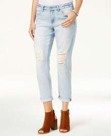 Jeans pitillo con roturas para chicas adolescentes de la marca Celebrity Pink - Azul - Ver 2