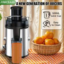 PANCERKA 3-Speed Juicer, Centrifugal Juicer, 3-Inch Wide Chute To Fit Whole Fruits And Vegetables, Easy To Clean, Suitable For Home Use