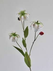 1PC 32in Real Touch Flame Lily - Ultra-Tall Fake Flowers For High Ceiling Decor, Luxury Dining Table Centerpiece, No-Fade Floral Arrangement, Photography Backdrop Prop - Multicolor - View 11