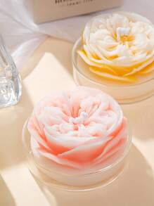 Rose Flower Shaped Scented Candle,Handmade Aroma Soy Wax Decorative Candle For Table Photo Prop Birthday Gift,Prefect For Meditation Stress Relief Mood Boosting Bath Yoga