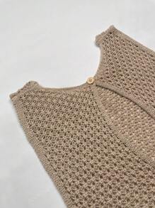 Vestido mini ajustado de mujer con diseño sin mangas, transparente y con espalda descubierta