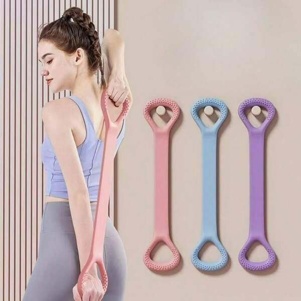 8-Character Pull Device, Female Open Back Practice, Shoulder Thin Back Artifact, Home Yoga Stretching Belt, Silicone Thick Elastic Rope On The Back
