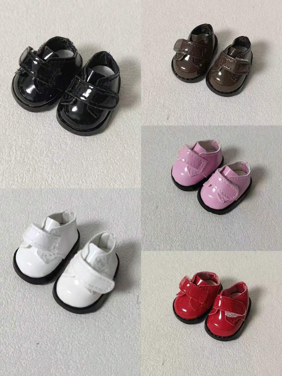 [Shoes Only] New In-Stock 1st/2nd/3rd Generation Labobo Doll Shoes, 17CM Replacement Shoes, Hook And Loop Leather Shoes For Labubu Toys - Multicolor - View 1