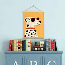 1件都市伙伴婴儿房墙饰 - 1张滑板狗和熊海报，配有“天生与众不同”标语和彩虹图案（点状背景）。滑板动物装饰，都市婴儿房装饰，中性动物海报，可爱狗狗熊套装，彩虹点状婴儿房艺术画，励志婴儿语录，可移除婴儿房贴纸，水彩海报，涂鸦风格婴儿房装饰，时尚动物角色，可直接悬挂，点状背景