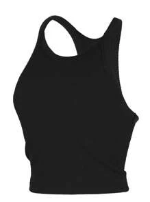 Fixed Cup Sports Underwear Color Blocked Shockproof Female, Professional Training Yoga Pilates Fitness Tank Top
