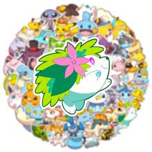 pokemon 50Pcs Cute Cartoon Anime Pokemon Stickers Kids Toys Kawaii Poke Ball Pikachu Decals Skateboard Laptop Waterproof Sticker Room Decor Wall Decor Wall Stickers Wall Sticker