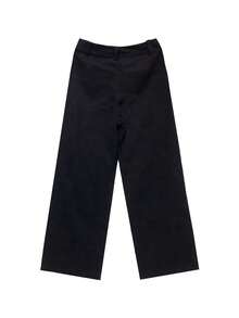 女式水洗阔腿裤，宽松休闲时尚百搭高腰飘逸垂坠长裤 - 黑色 - 查看 10