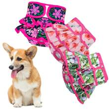 3 paquets de couches-culottes lavables pour chien femelle, de haute qualité et très absorbantes. Couches-culottes souples pour chiots, durables et résistantes aux fuites, motif léopard. Convient pour les chaleurs, l'incontinence et le dressage des chiots.