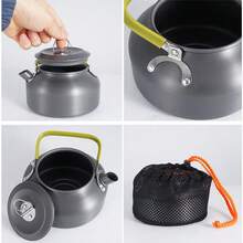 Outdoor Camping Coffee Pot, Portable Tea Kettle For Hiking, Fishing, Picnic, Travel, Boiling Water - Dark Grey - View 5