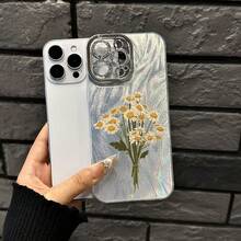 Funda para teléfono 1PC Margarita encantadora - Ramo - Impreso, fino - Hilo emplumado con orificios IMD Moda y teléfono, 16/ 15/ 14/ 13/ 12/ 11 Pro Promax Plus / X / Xsmax Funda para teléfono S, Es una elección encantadora Naturaleza - Plateado - Ver 2