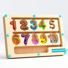 Wooden Kids' Number & Color Sorting Maze Toy - Early Learning Puzzle For Ages 3-6, Enhances Logic & Fine Motor Skills - Multicolor - View 16