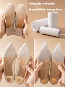1卷哑光鞋底贴，透明防滑耐磨降噪高跟鞋静音贴，皮鞋破损修补贴，可水洗 - 無色 - 查看 4