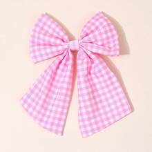 1 Stück personalisierte Karomuster Haarschleife für Mädchen in braun, rosa, lila, Schleife mit Alligatorspange, personalisierter Text, pastoraler Stil Haarnadel, süß, personalisierte Haarspange, personalisiertes Geschenk, Baby-, Kinderzubehör für die Haare
