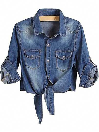 Spring/Summer New Casual Denim Long Sleeve Shirt