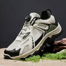 Men's New Fashion Breathable Mesh Sports Shoes, Thick Bottom, Non-Slip, Deodorizing, Round Toe Design, Casual Versatile Sneakers For Students, Campus, Outdoor, Work, Travel, Running